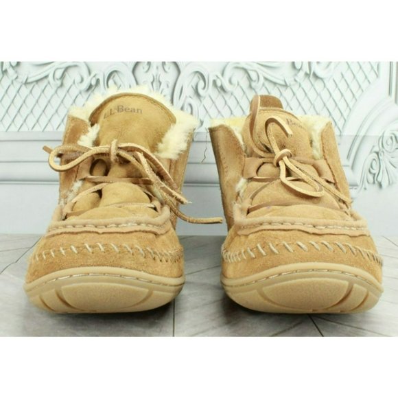 LL Bean Brown Suede Lace Up Wicked Good Ankle Chukka Boots Size 11 M - Picture 4 of 9